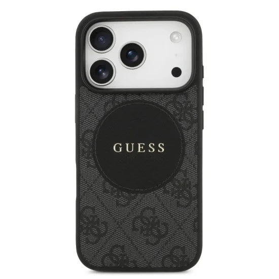 Guess Iphone 17 Pro Max Magsafe Leather Case With Classic Circle Logo